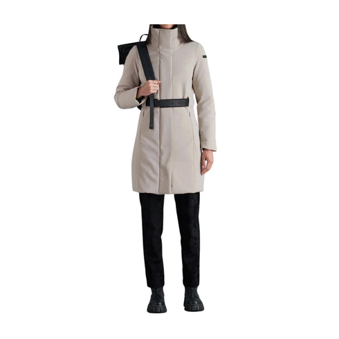 Parka Donna idrorepellente con cintura in vita